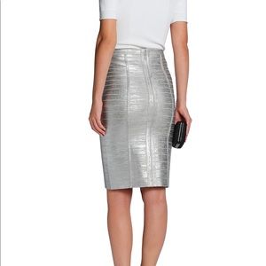 Herve Leger Skirts - herve leger • NEW • silver bandage skirt Herve Leger Skirts - herve leger • NEW • silver bandage skirt